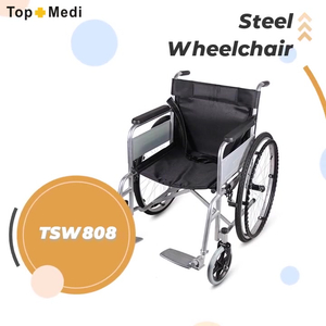 Fauteuil roulant en acier TopMedi TSW808