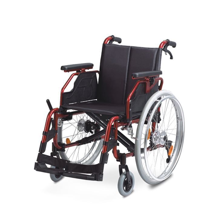 Fauteuil roulant pliant manuel en aluminium