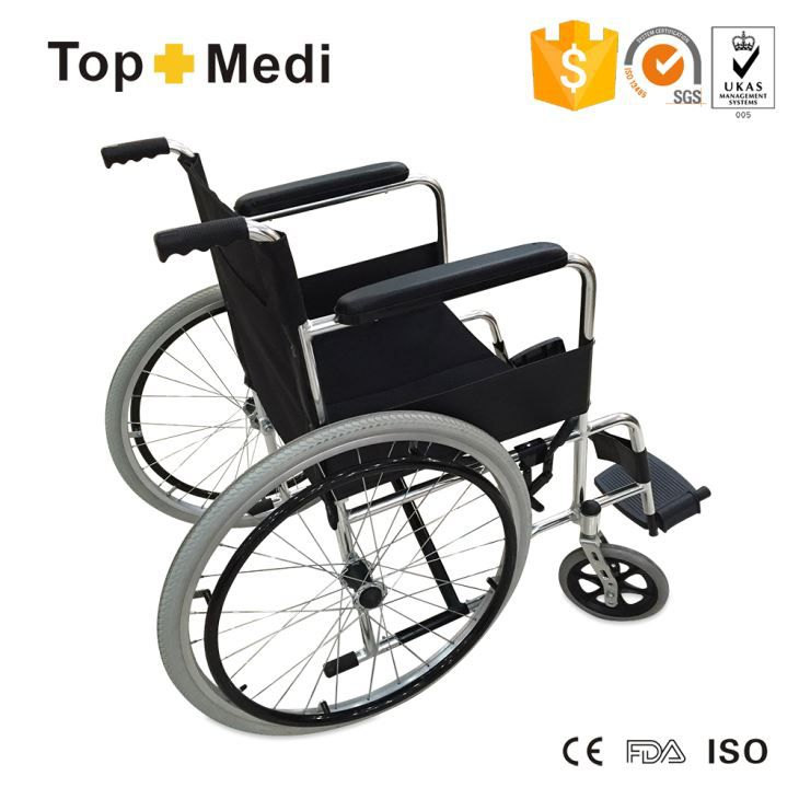 Fauteuil roulant pliable en aluminium portable