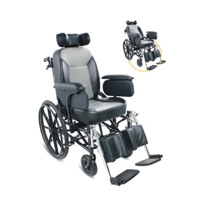 Fauteuil roulant inclinable portatif pliant