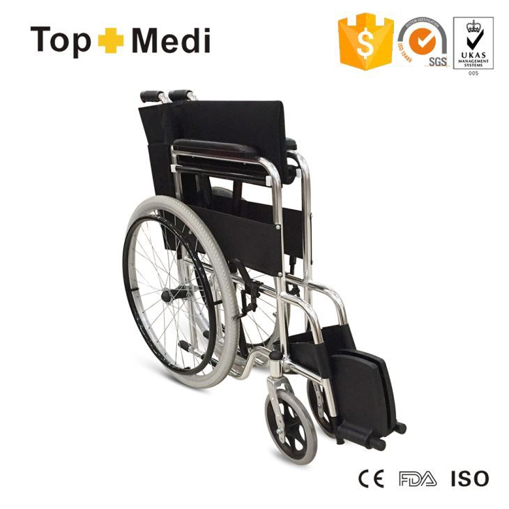 Fauteuil roulant pliable en aluminium portable